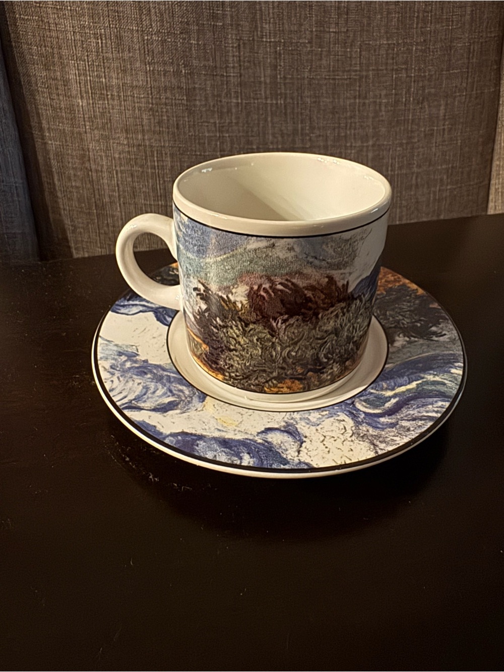 Sakura Demitasse Cup and Saucer Vincent Van Gogh Wheatfield Meadow